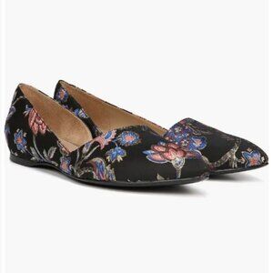 Naturalizer Samantha D'orsay black embroidered floral flats, 7M EU 37